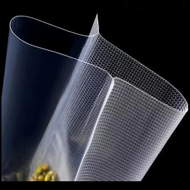 Vakuumförpackningspåsar för livsmedel 50 st vakuumpåsar för matförvaring för vakuumförslutare, tomma påsar som håller maten färsk länge: Svart