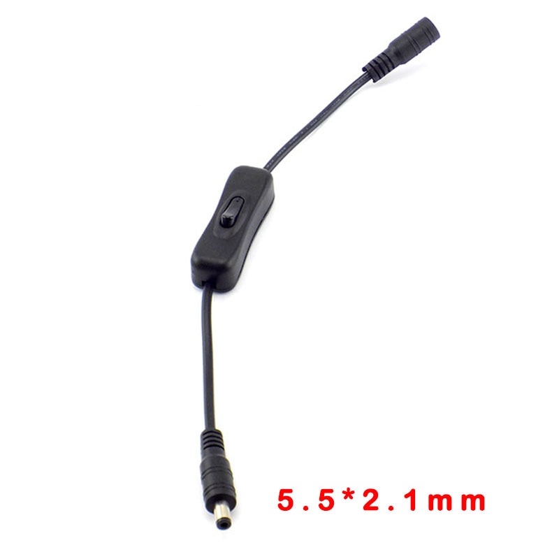 1 pcs 12 V 24 v Mini DC Switch Connector kabel en DC Adapter Voor LED Strip licht 5.5 * 2.1mm