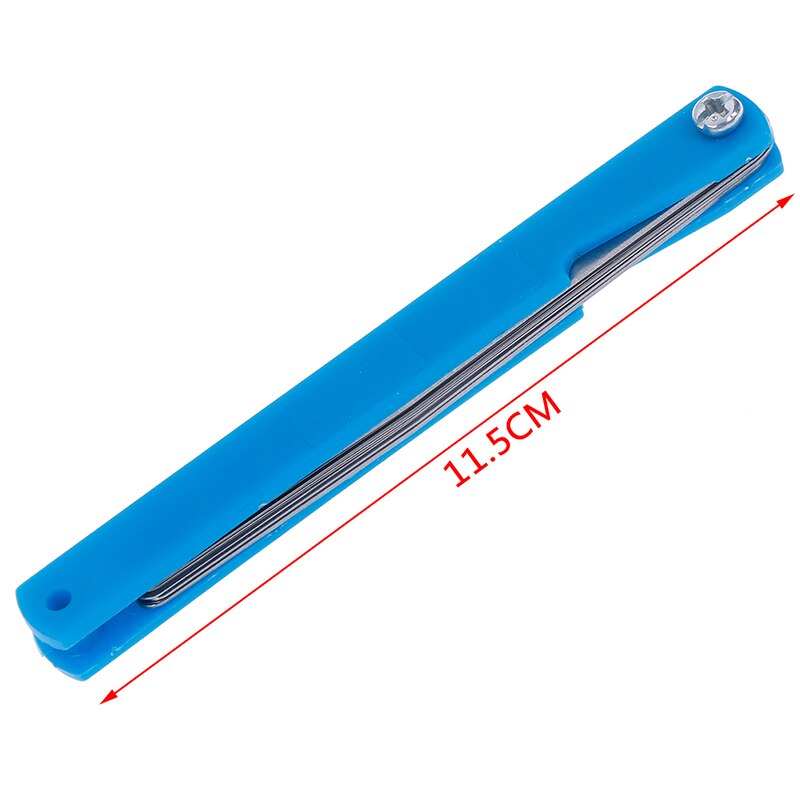 1 Juego de manómetro métrico 17 cuchillas 0,02-1,00mm herramientas de medición de acero inoxidable espesor plegable Gap Filler calibradores de espesores
