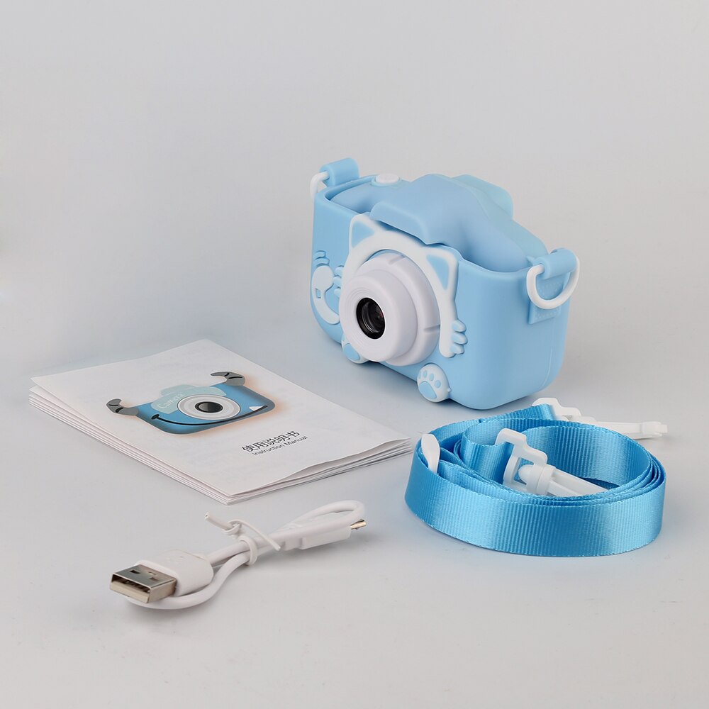 Mini Children Camera 20MP 1080P Small Cartoon Digital SLR Camera 2.0 Inch IPS Screen with Front & Rear Dual Cameras
