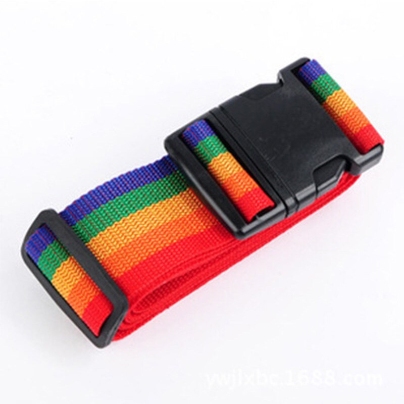 Einstellbare Gepäck Gürtel Gepäck Koffer Riemen Gepäck Regenbogen Gürtel Reise seil Nylon Gepäck verpackung Band Reise zubehör: H     Gepäck Gürtel