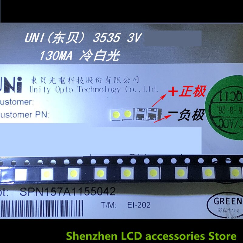 FOR LG LED tv backlight 2835 3030 3535 3V 6V 1W 3W kit electronique led for lcd tv repair Cool cold white: 3535  3v   650PCS