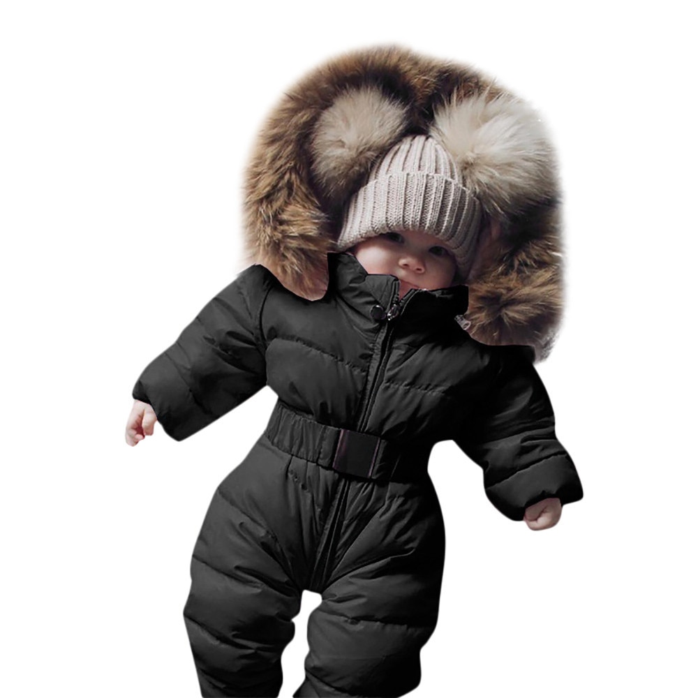 Winter Baby Baby Jongen Meisje Romper Jacket Hooded Jumpsuit Warme Dikke Jas Outfit