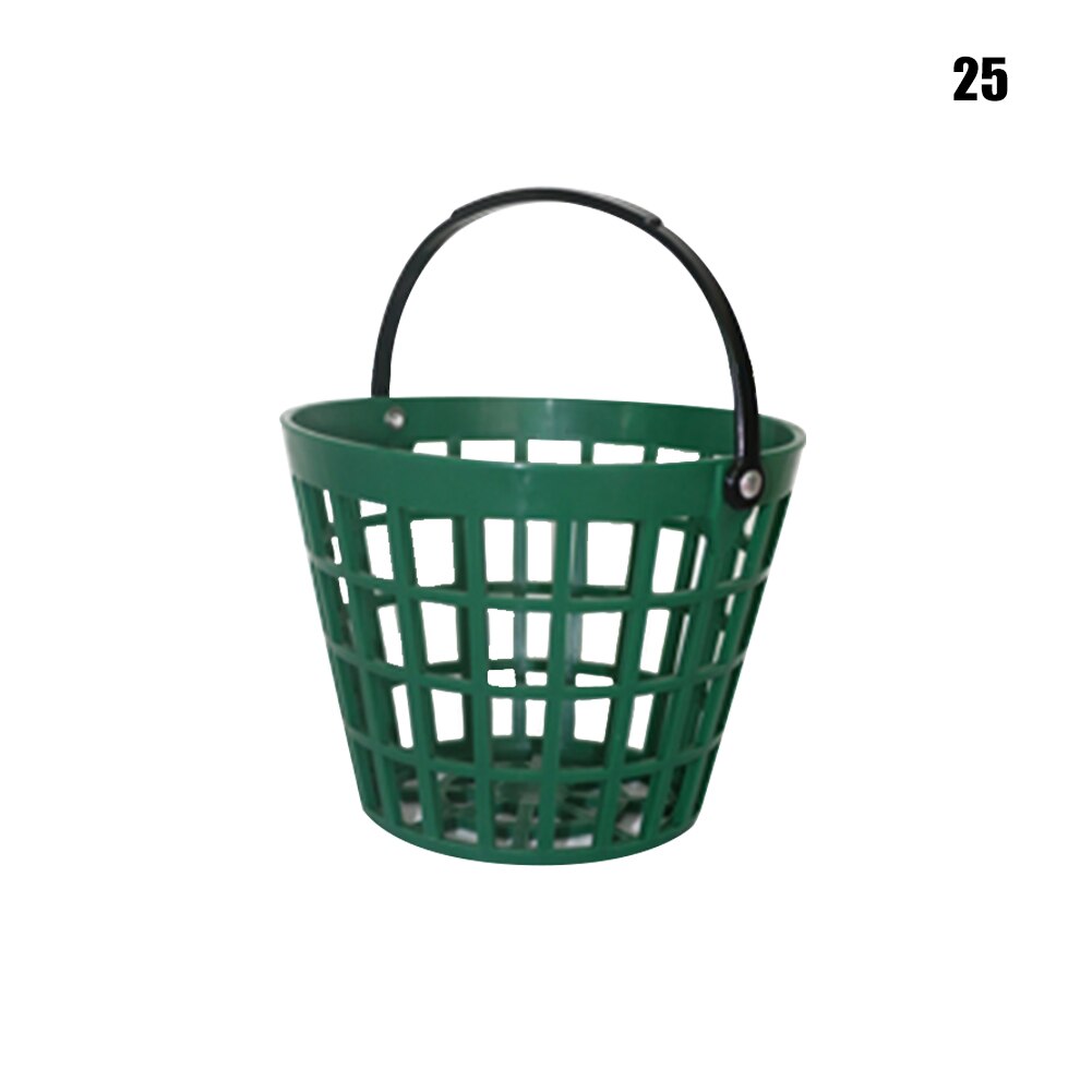 Clubs With Handle Space Saving Portable Golf Ball Basket Practical Storage Container Carrying Nylon Green Stackable Outdoor Home: 25