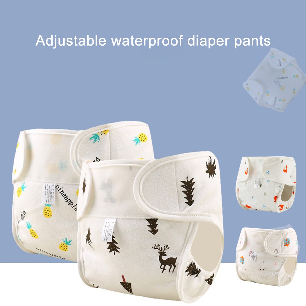 Baby Nappies Diaper Reusable Washable Cloth Diapers Cotton Nappy Cover Waterproof Newborn Baby Traning Panties Diapers Pocket