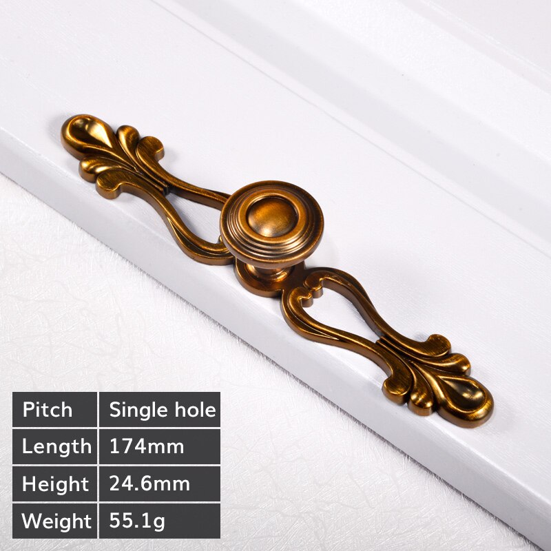 Tirador de mueble moderno bronce chino, Pomos y tiradores de armario de cocina, armario, tirador de puerta de armario, cajones: B