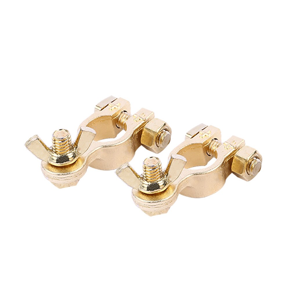 2x Car Positive&Nagative Heavy Duty Battery Terminal Clip Connector Clamp Brass