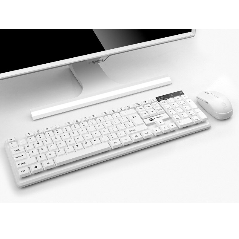 Wireless Keyboard Mouse Set Gaming Office Keyboard Wireless PC Gamer USB 2.4GHZ Game Mause Ergonomics Gaming Mouse teclado Gamer: White Sets