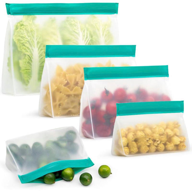 Plastic Zakken Voor Voedsel Herbruikbare Ziplock Plastic Zakken Hersluitbare Herbruikbare Verse Voedsel Opbergtas Keuken Accessoires