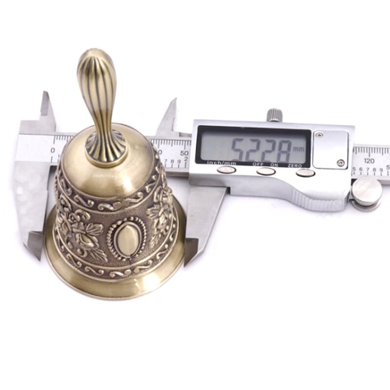 2 Kleuren Alarm Service Bel Kerst Hand Bell Mooie Messing Bloemen Sterke Metalen Ring
