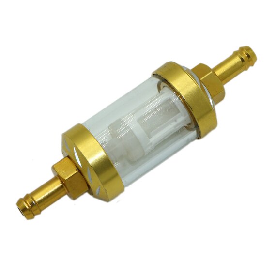 Filtro de combustible de motocicleta, filtro de gasolina, filtro de combustible, filtros de aceite, mangueras transparentes de 5/16 de diámetro interno, 6 colores: gold