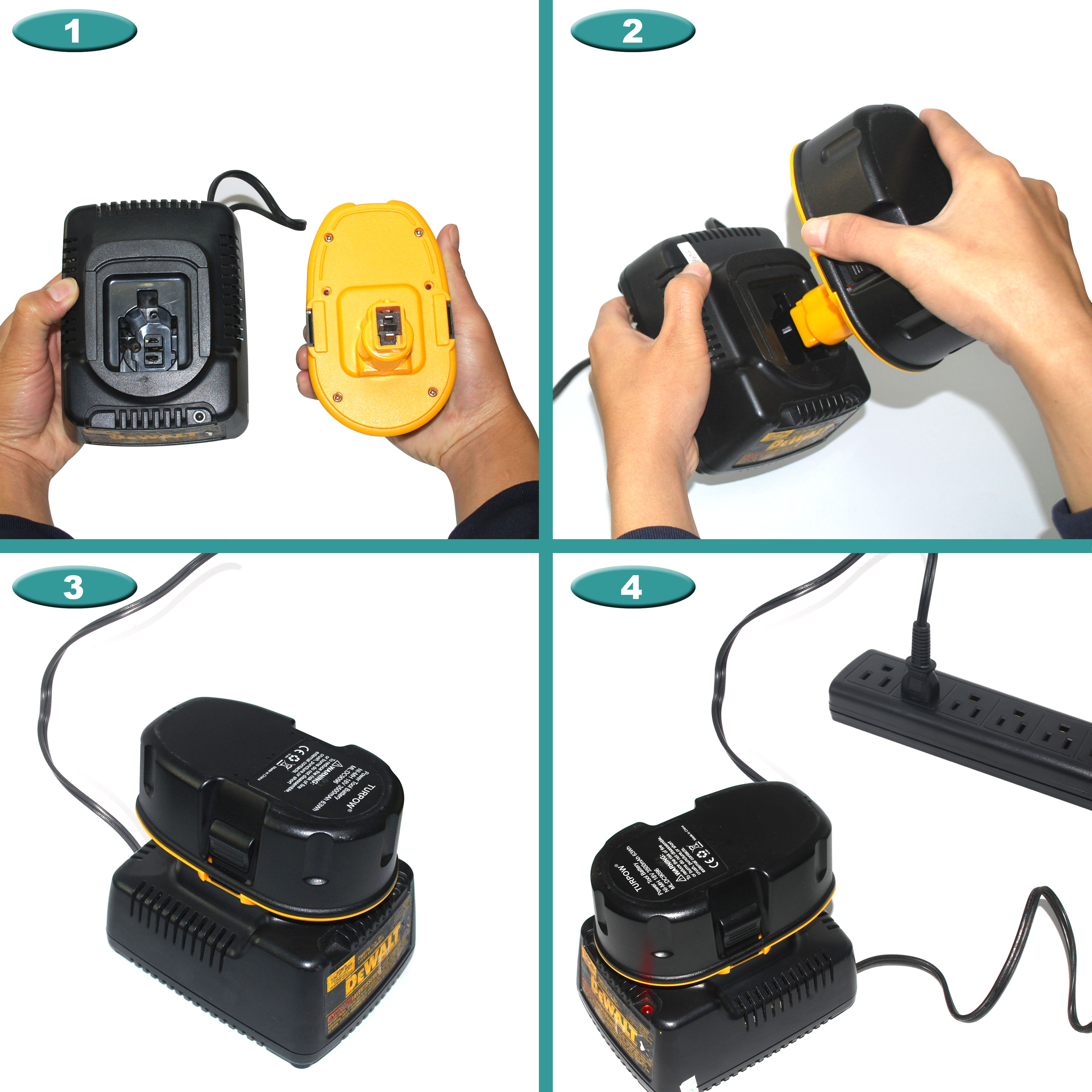Turpow 4000mAh 18V DC9096 NI-MH Rechargeable Battery For Dewalt DE9039 DE9095 DE9096 DC020 DC212 DC212B DE9039 DE9095 Battery