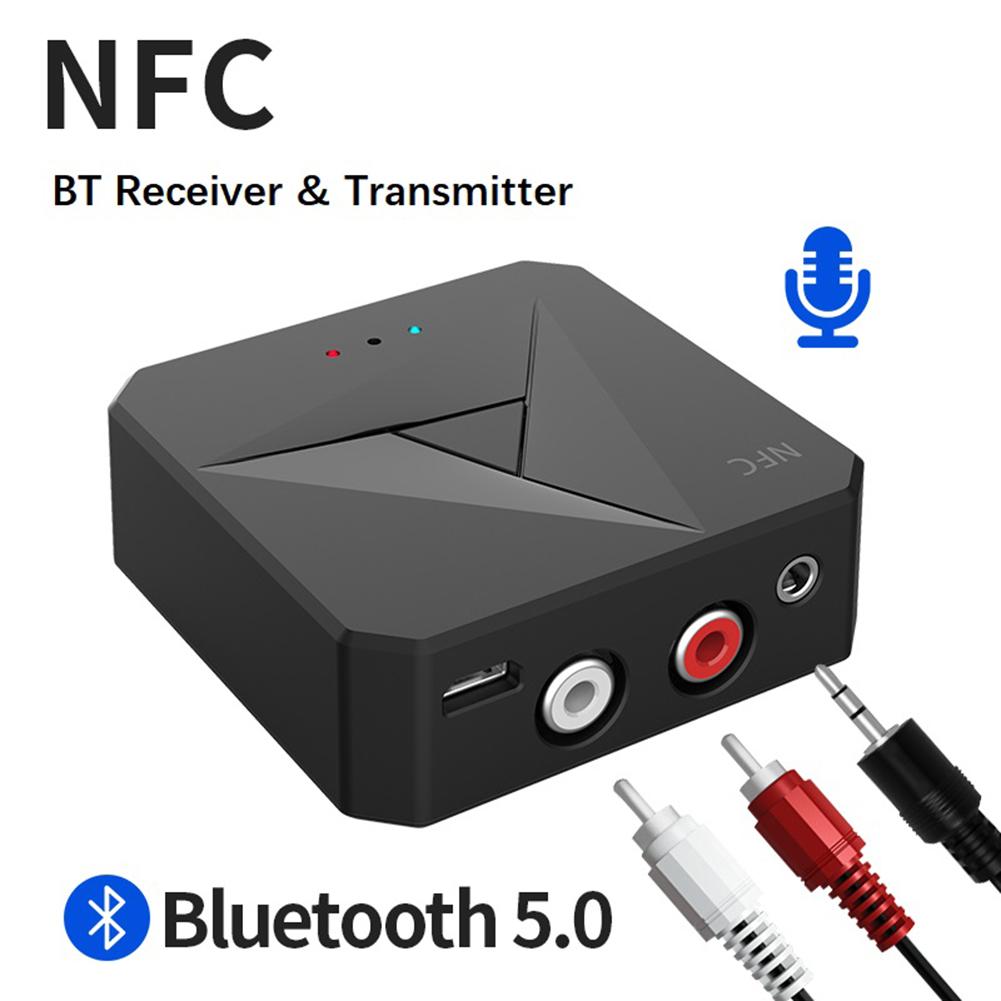 Bluetooth 5.0 Nfc Audio Ontvanger Draadloze Zender Ontvanger Lage Latency Audio Adapter Voor Tv Pc Audio Home Stereo Speaker