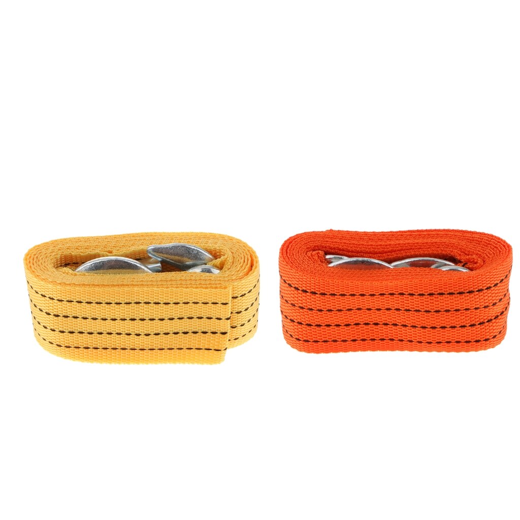 2 X Tow Strap &amp; Hook Heavy-Duty 2 In. X 10 Ft.x 10,000 Lb Polyester