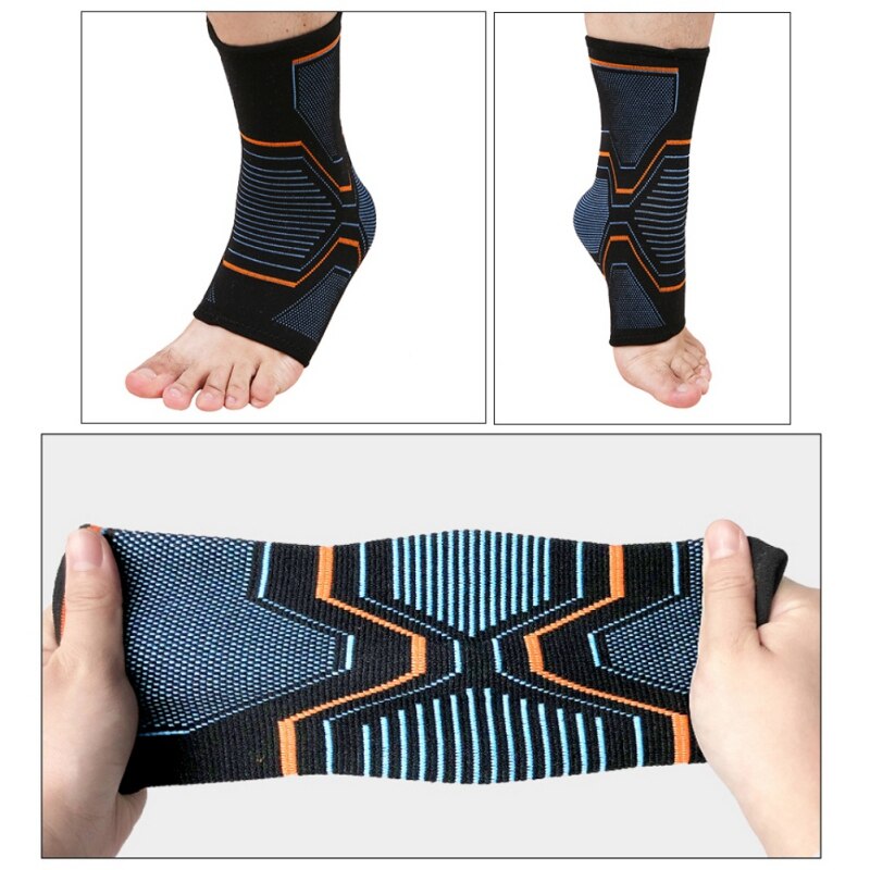 1Pcs Elastische Gebreide Sport Enkel Ondersteuning Brace Nylon Fietsen Yoga Basketbal Volleybal Unisex Voet Joint Enkel Protector