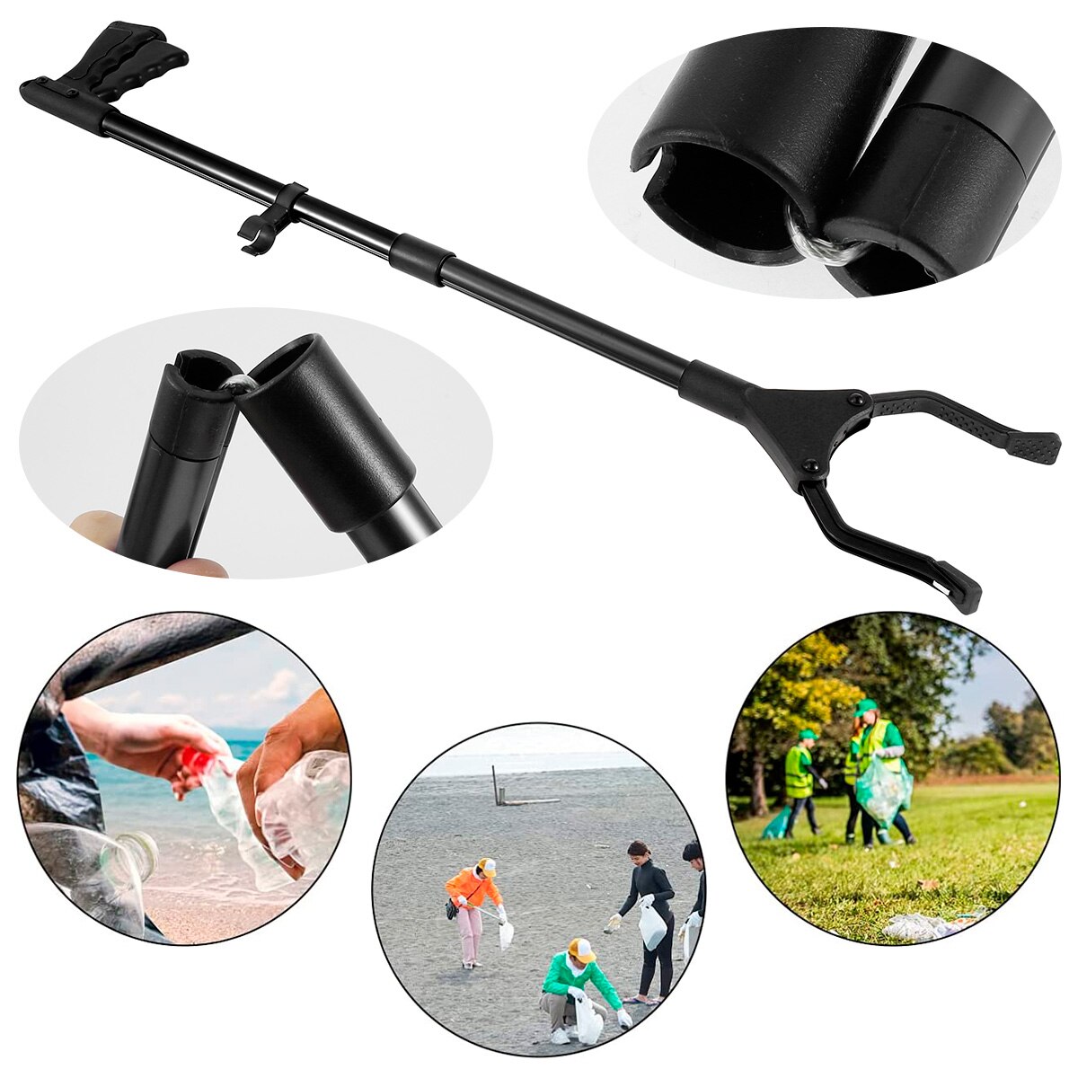 Litter Grabber Reacher Pickers Pick Up Tools Grabber Extender Grabbers Picker Collapsible Garbage Pick Up Tool with Magnetic Tip