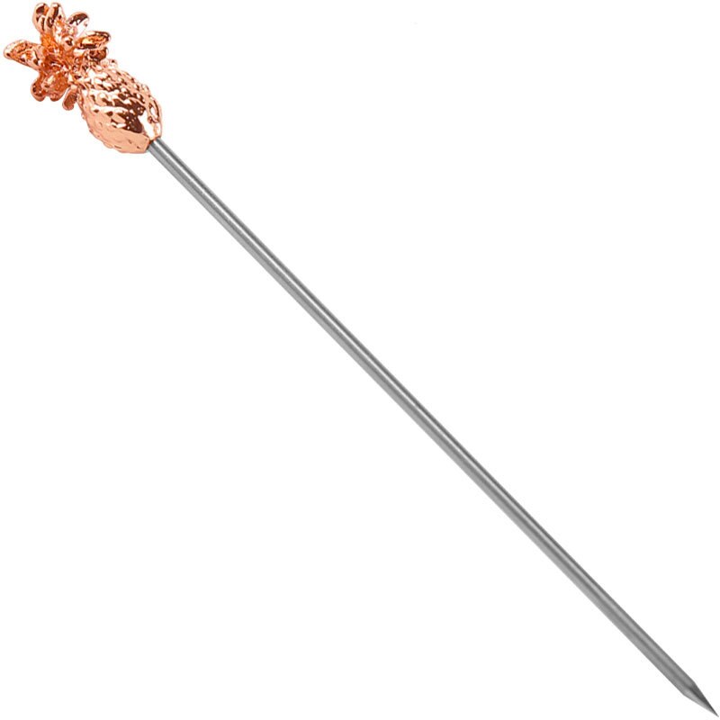 Stainless Steel Swizzle Sticks Fruit Pineapple Stick Cocktail Pick for Kitchen Bar Accessory