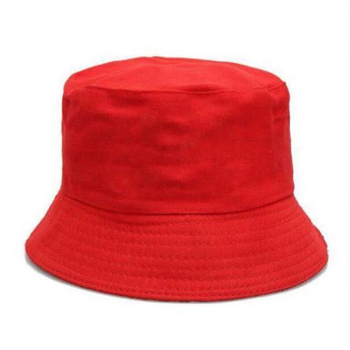 sombrero con forma de cubo de Panamá para hombre y mujer, gorra con forma de cubo de verano, Color sólido, árbol de coco, sombrero con estampado plano, sombrero Bob, sombrero de pescador pescando de Hip Hop: Rojo