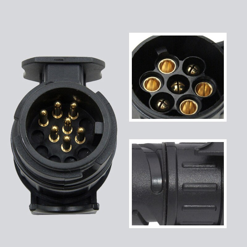 12V European Style 13 Pin To 7 Pin Trailer Plug Socket Trailer Adapter Wiring Connector