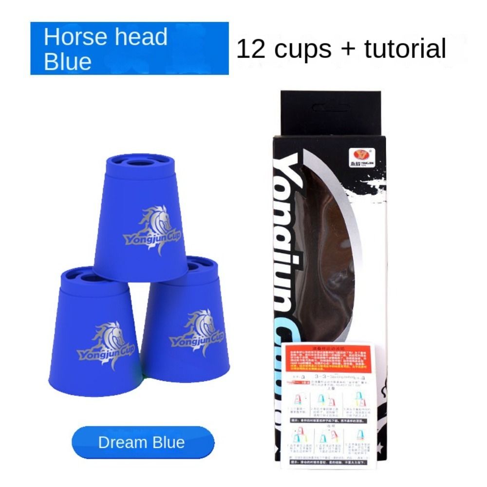 12 stks/set Cups Quick Stacks Cups Opvouwbare Cup Educatief Sport Stapelbekers Kleurrijke Plastic Sport Flying Racing Cup: green