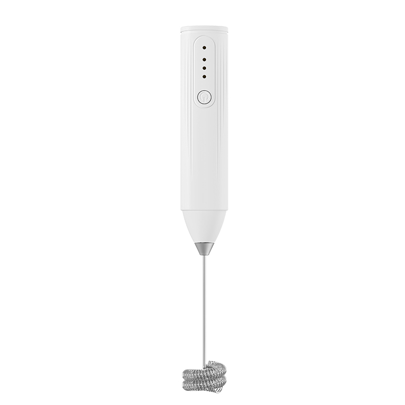 Espumador de leche eléctrico USB, batidor de huevos de mano, máquina de café , batidora eléctrica, batidora portátil, batidora de herramientas de cocina: BLANCO