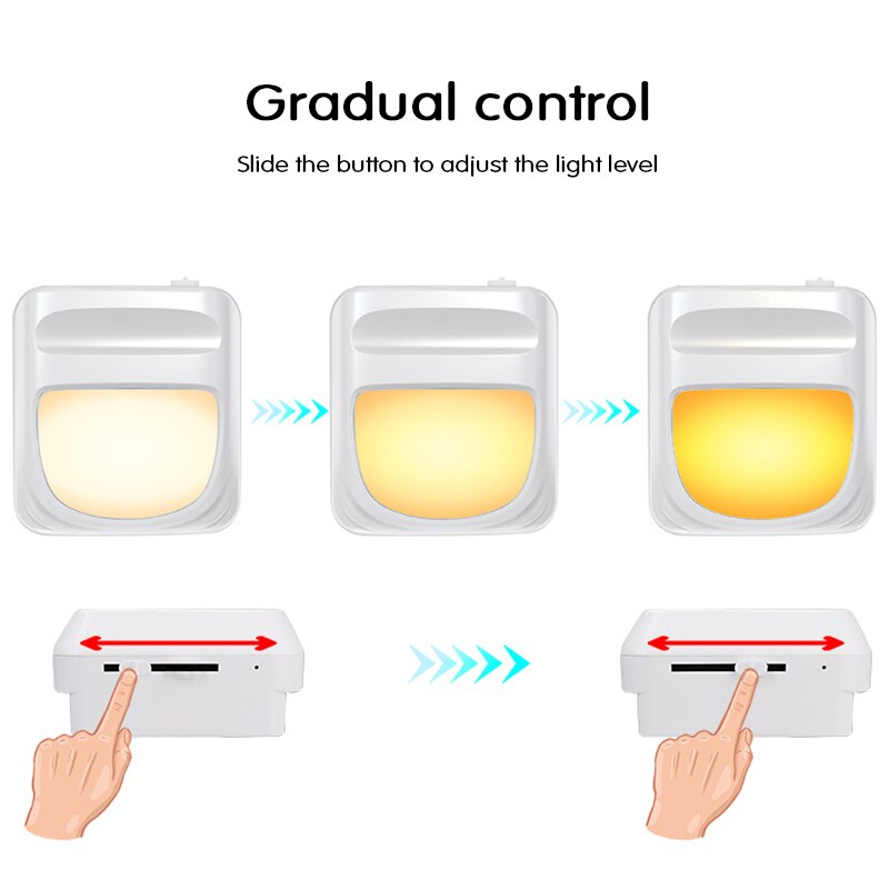 Night Light Smart Home Light Control Induction Cool White Warm White European Standard American Standard Night Light Bedside Lam