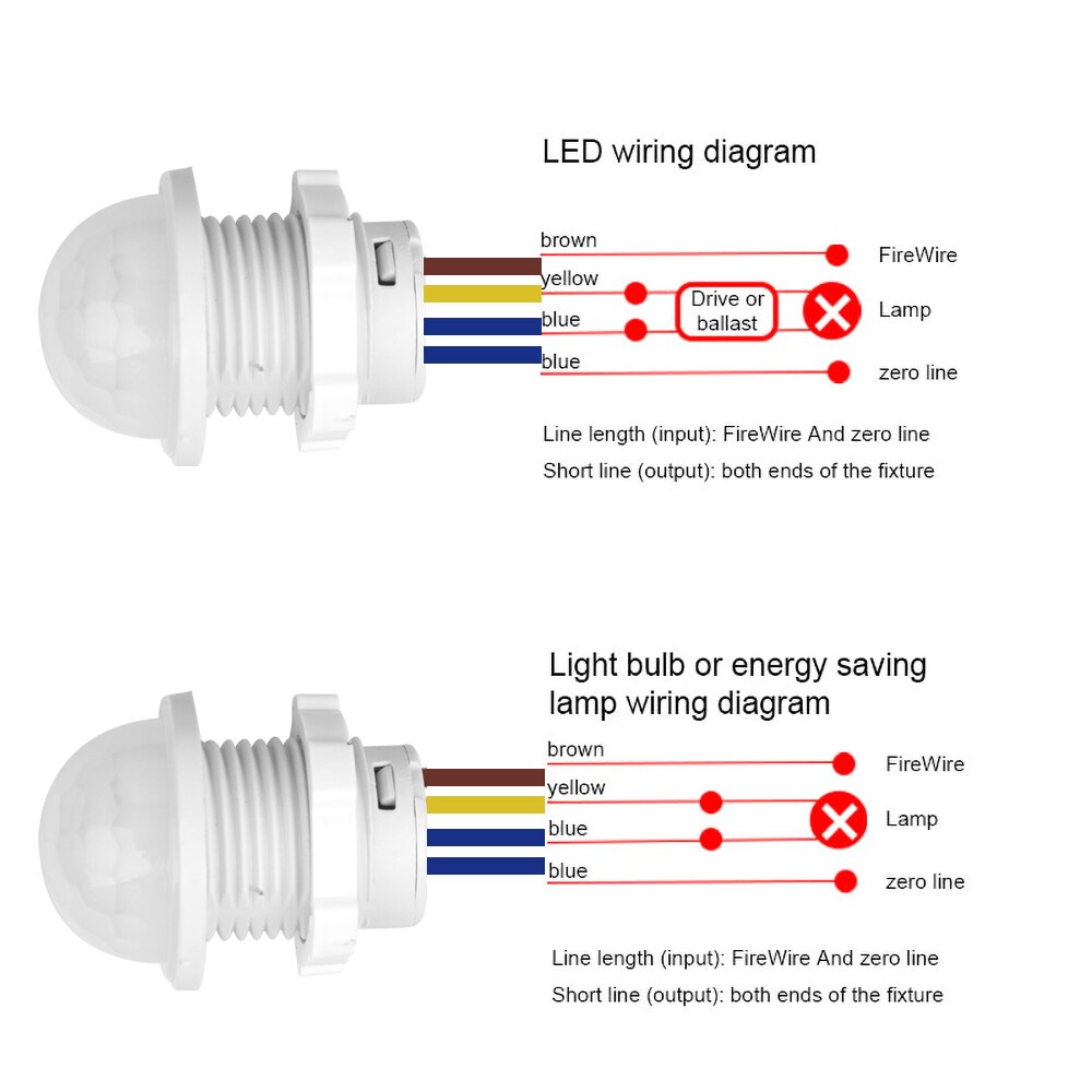LED PIR Detector Infrared Motion Sensor Switch with Time Delay Adjustable Auto On Off Smart Switch 110V 220V Light Switch