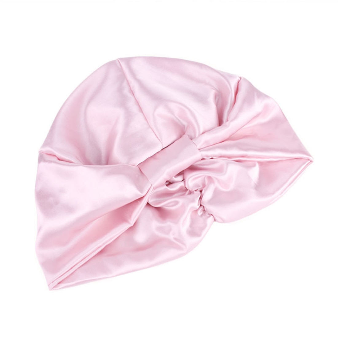 Satin Lace Sleeping Hat Night Sleep Cap Hair Care Satin Bonnet Caps Nightcap For Women: Type1 pink