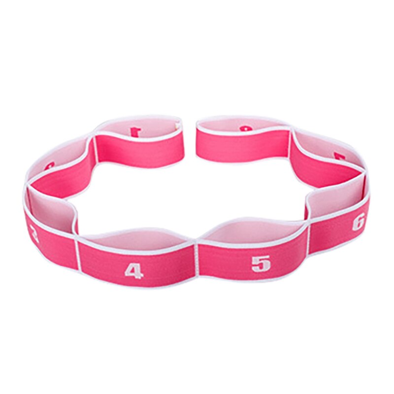 Sangle extensible de danse latine pratique et facile à entraîner, flexible, 8 boucles, bande élastique en nylon et latex, outil d'étirement: Blanc