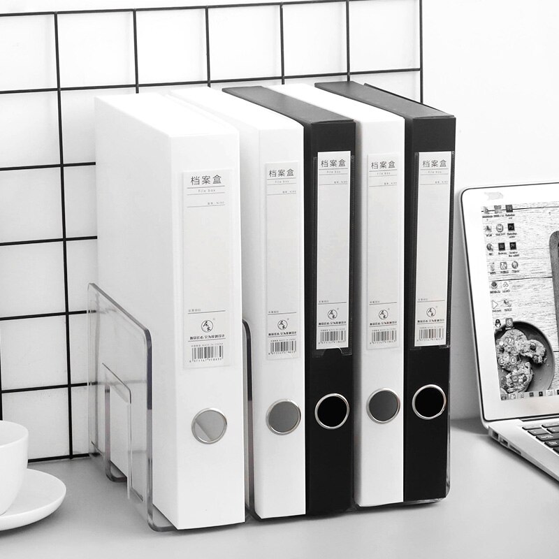 Either black or white A4 data box large capacity file box thick folder storage box A4 box office supplies