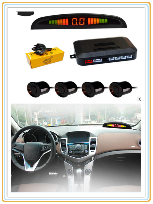 Capteur de stationnement de LED Parktronic de voiture avec 8 capteurs système de détecteur de moniteur de Radar de stationnement de voiture de secours inverse pour Honda FCX Brio