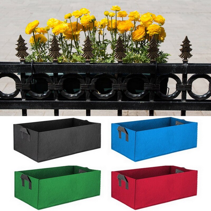Fabric Raised Garden Bed Square Garden Flower Grow Bag Vegetable Planting Bag Planter Pot With Handles For Plants Flower