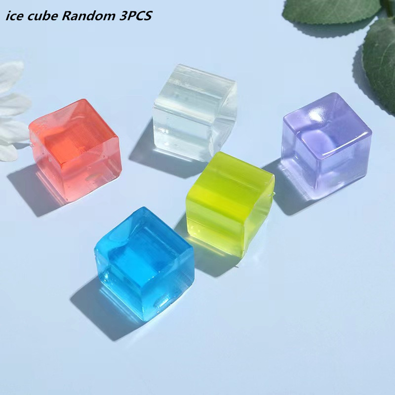2023 Zappelspielzeug Mini Squishy Toys Mochi Eisblock Stressball Spielzeug Kawaii Transparenter Würfel Katzenpfote Fisch Stressabbau Squeeze Toy: Licht Grün