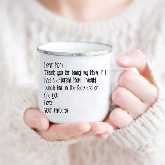 Mom Mugs Thank You for Being My Mom Coffee Mug Mother Drink Cups Tea Cup Mum Birthday Mothers Day for Mum: XH4695-A015WH-8