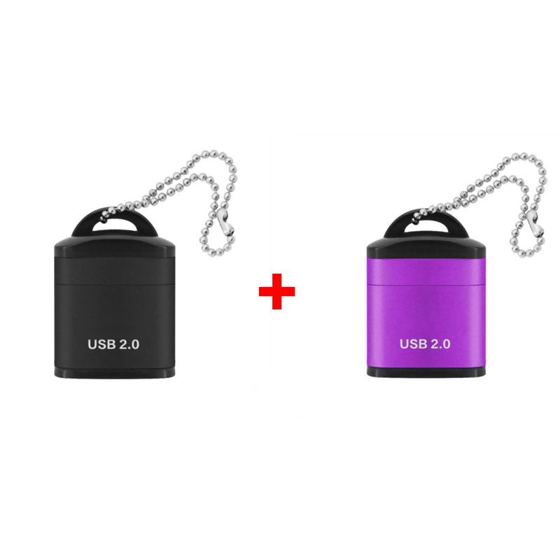 Mini High Speed USB 2.0 Card Reader TF Micro SD Memory Card Adapter For PC Computer Laptop Notebook Car Micro SD Card Reader: black