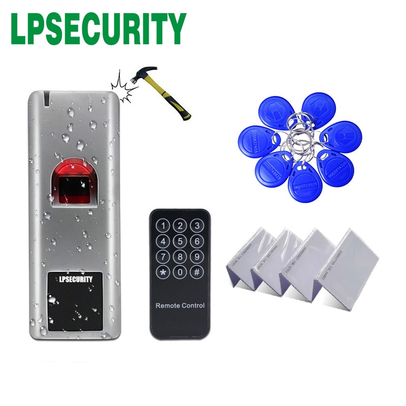 Waterproof IP66 Metal RFID Fingerprint access control system rfid 125khz reader home door lock gate opener access control