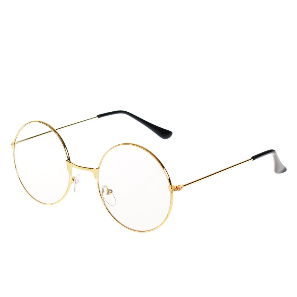 Vrouwen/Mannen Retro Grote Ronde Glazen Transparante Metalen Brilmontuur Eyewear Accessoires Bril Brillen 3 Kleuren