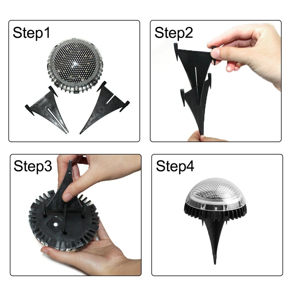 LED Solar Pathway Lights Landscape Ground Garden Driveway Outdoor Disk Lamp Waterproof Lighting Street Light