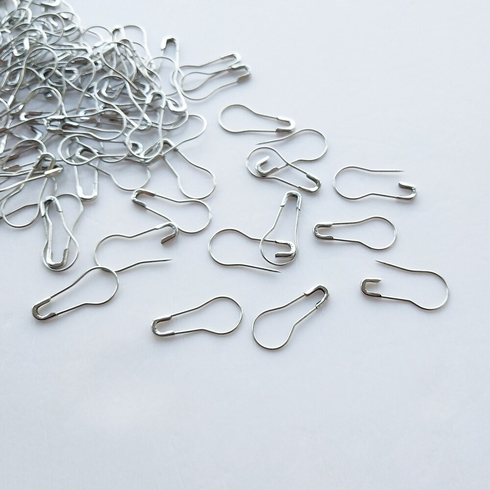 100 Stks/pak Kalebas Vorm Metalen Veiligheidsspelden Craft Clips Marker Tag Pin Diy Breien Kruissteek Houder Naaien Gereedschap Accessoires: Silver