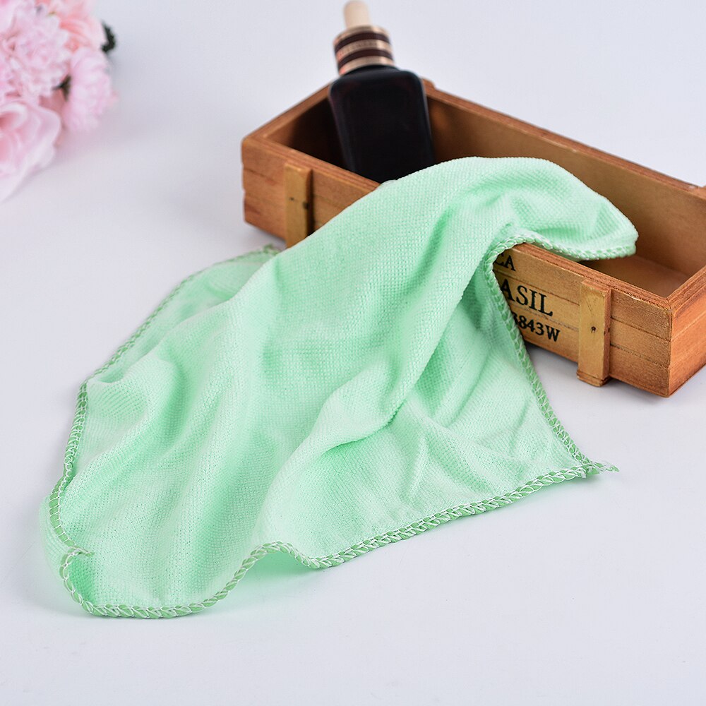Urijk 1pc bilvask håndklæder plys mikrofiber vask tørre håndklæde stærk tyk plys polyester fiber rengørings håndklæde køkkenværktøj: Grøn / 30 x 70cm