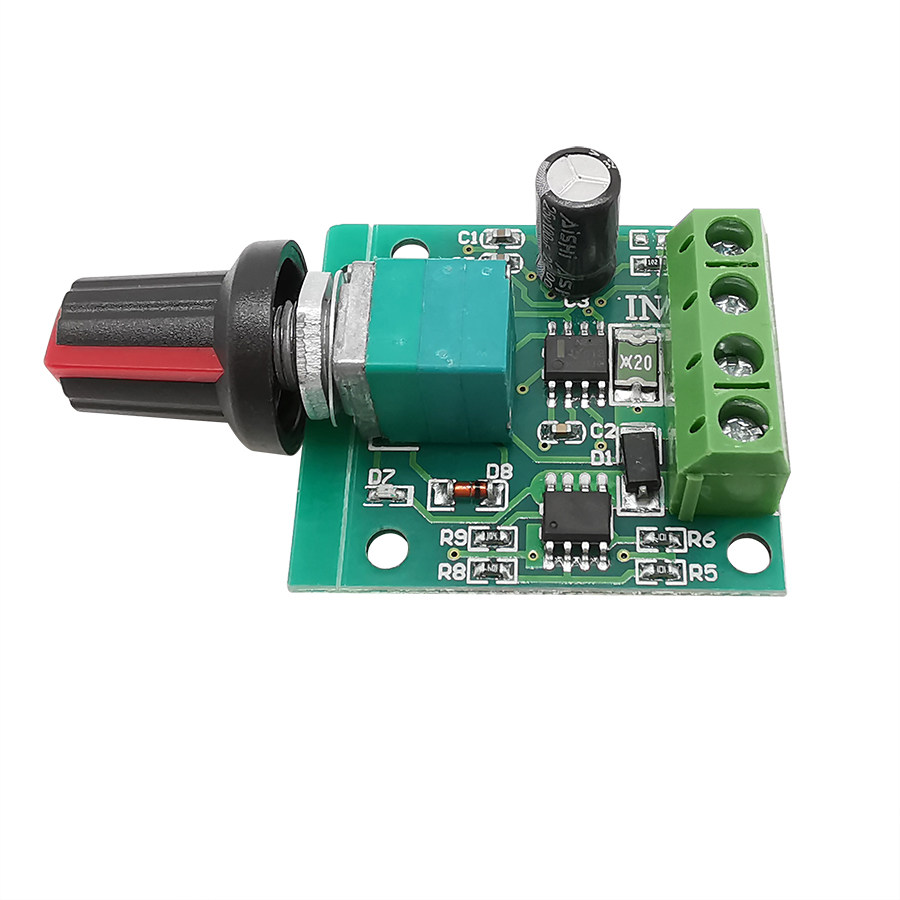 1Piece DC PWM Motor Speed Controller DC 1.8V 3V 5V 6V 12V 2A Adjustable Motor Speed Regulator Module Governor Switch 1803BK