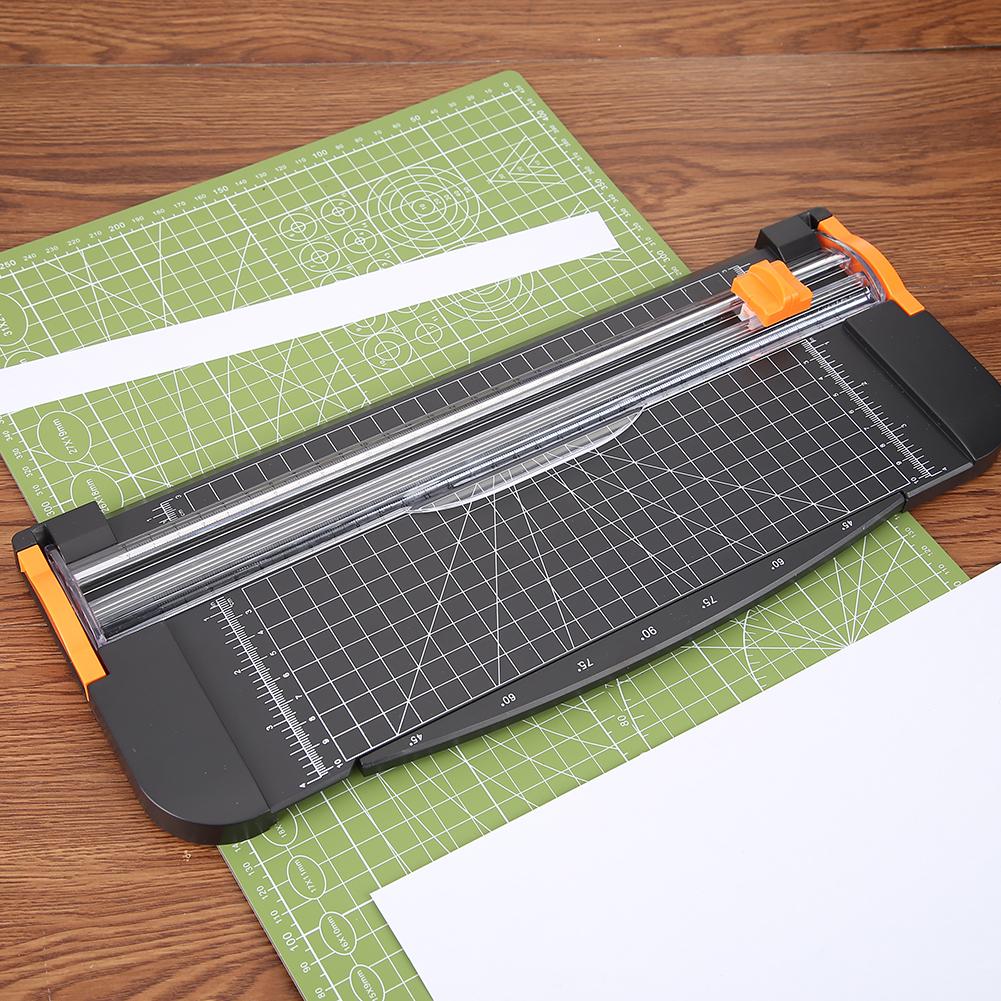 Precision Paper Trimmer Paper Photo Cutter Portable Plastic Scrapbook Trimmers Cutter Office Cutting Mat Machine For A4 Paper