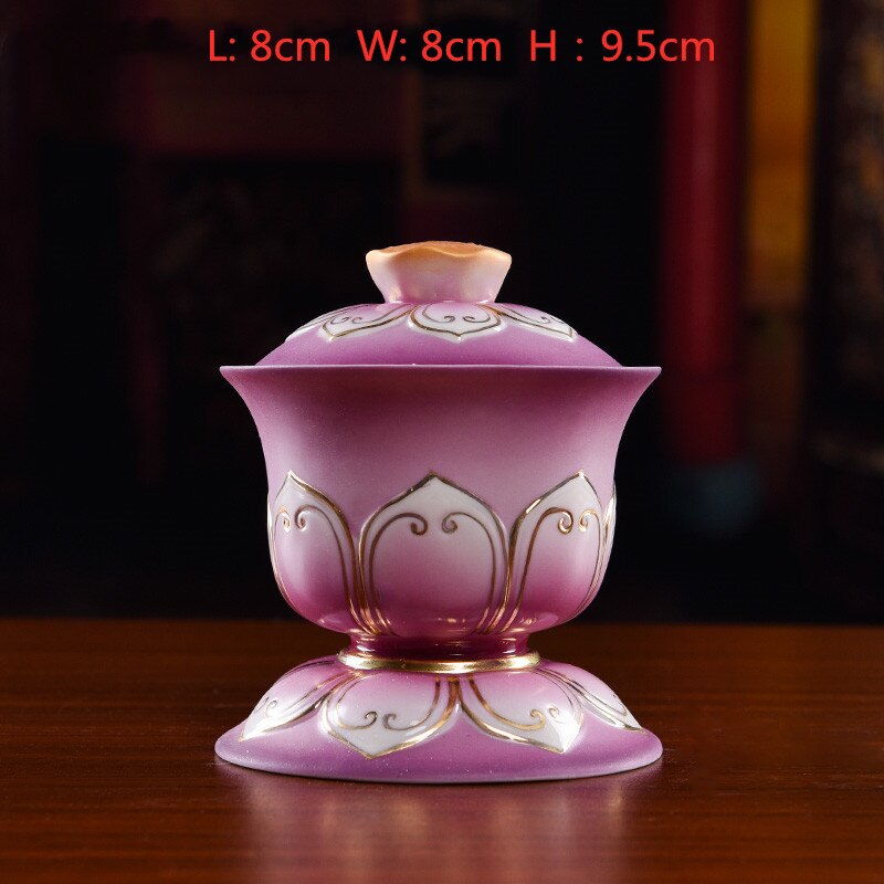 1 Pc Chinese Stijl Boeddhisme Heilige Water Cup Keramiek Guanyin Waterzuivering Cups Aanbidding Boeddha Mokken Boeddhistische Leveringen: B3