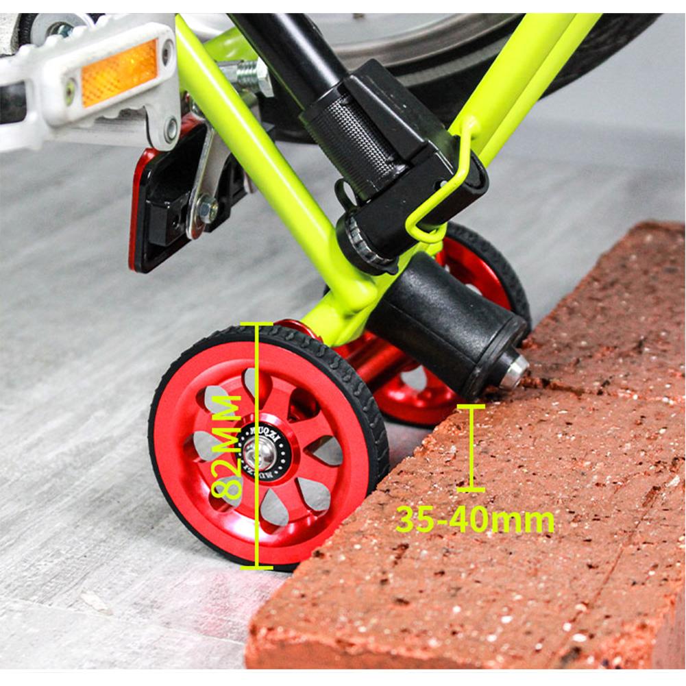 1 Pair Folding Fahrrad Easywheel Für Brompton Aluminium Legierung CNC Easywheel Ultraleicht Versiegelt Lager Push Räder Radfahren Teile