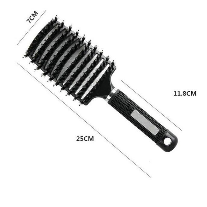 Femmes cheveux Massage peigne soies en Nylon brosse à cheveux humide bouclés démêler brosse à cheveux pour Salon de coiffure outils de coiffure brosse à cheveux