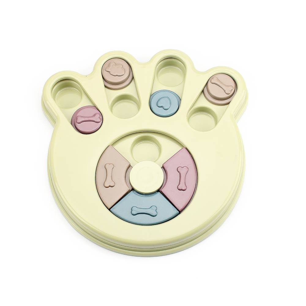 Dog Puzzle Toys Pet Dog Training Games Feeder For Small Medium Dog Puppy Increase IQ Interactive Slow Dispensing Feeding: Green-A