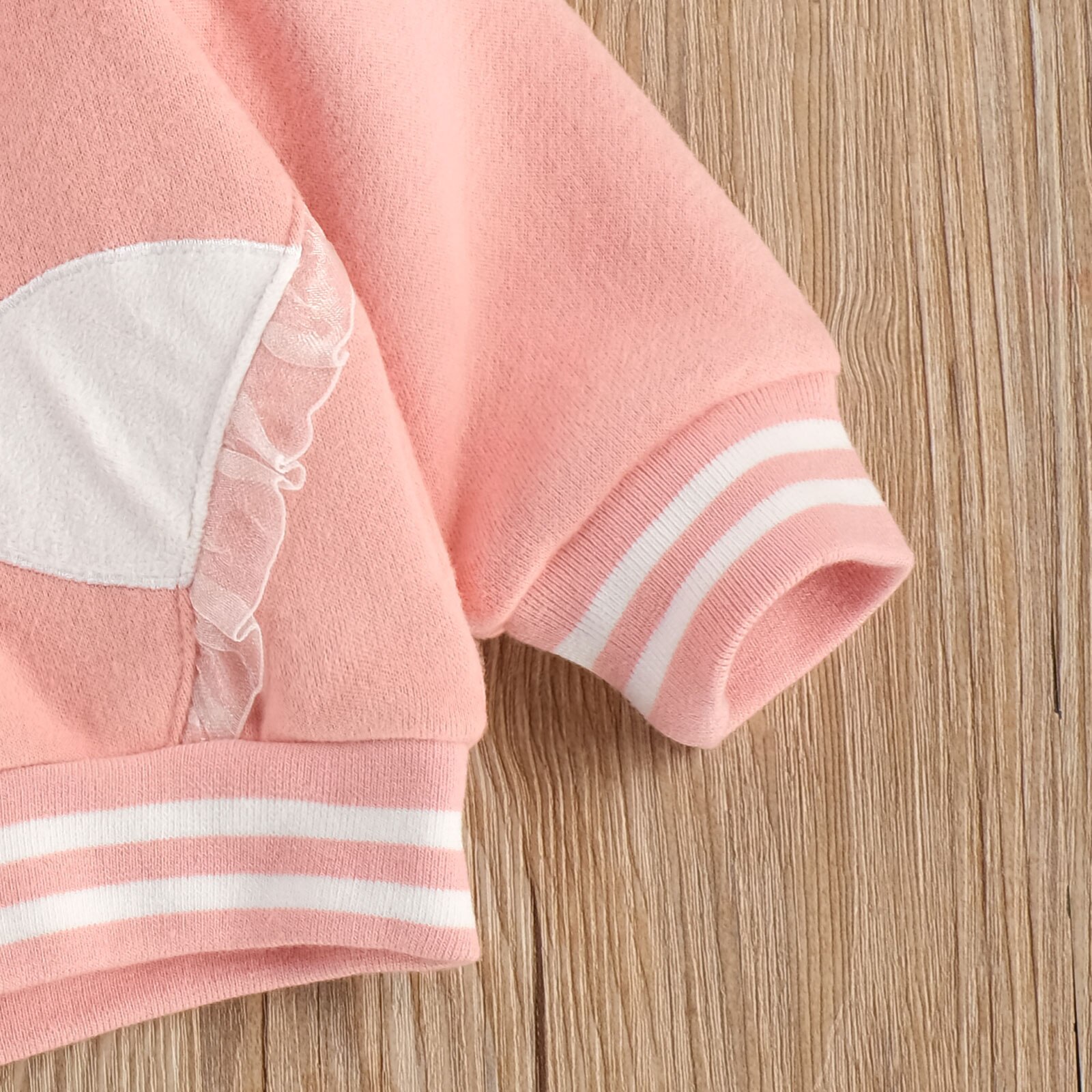 Herfst Herfst 0-24M Peuter Baby Meisje Gekroond Vogels Patchwork Verstoorde Zipper Roze Capuchon Lange mouwen Jas Hoodie