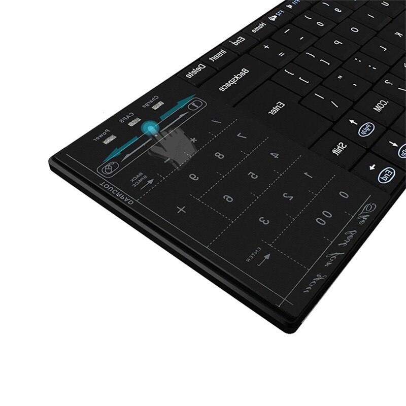 Super Dünne Dünne Mini Drahtlose Bluetooth Tastatur mit Touchpad für Fenster Mac Laptop PC Android Clever Telefon drahtlose tastatur