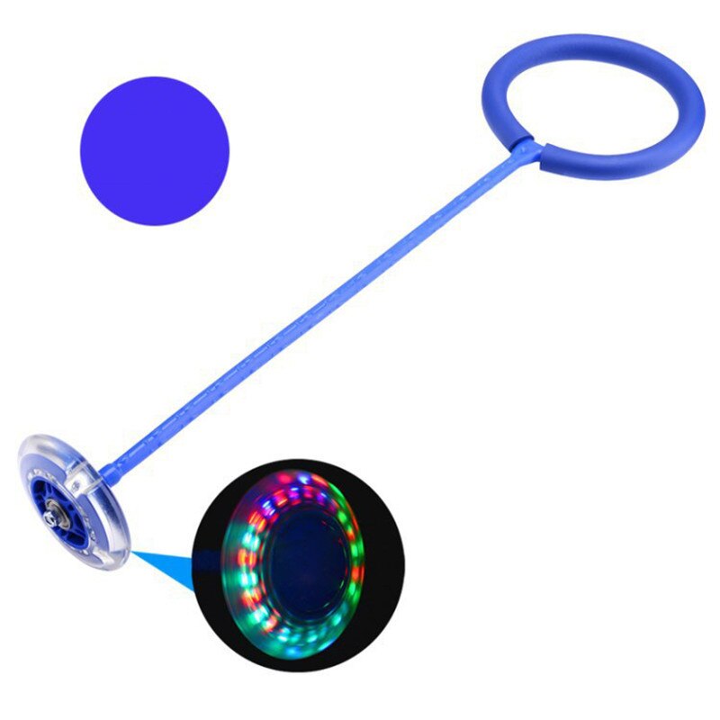 Flash Springen Voet Force Bal Kinderen Outdoor Fun Sport Speelgoed Led Kinderen Springen Kracht Reactie Training Bal Kind-Ouder games: Blue