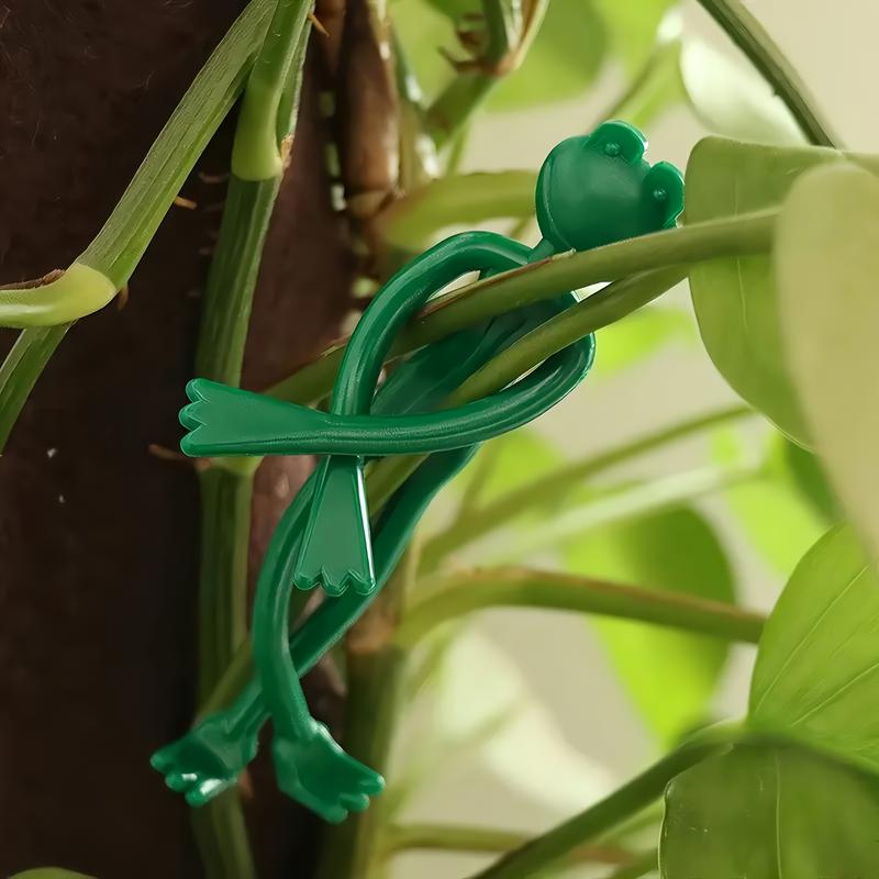 1PC Frog Shaped Plant Tie Reusable Cable Wire Garden Plant Vine Flower Vegetable Flexible Clip Garden Plant Support